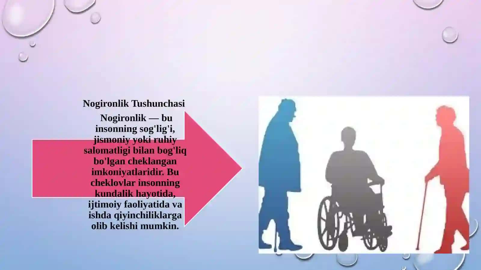 nogironlik va reabilitatsiya tushunchasi mohiyati, relibitatsiya turlari 3