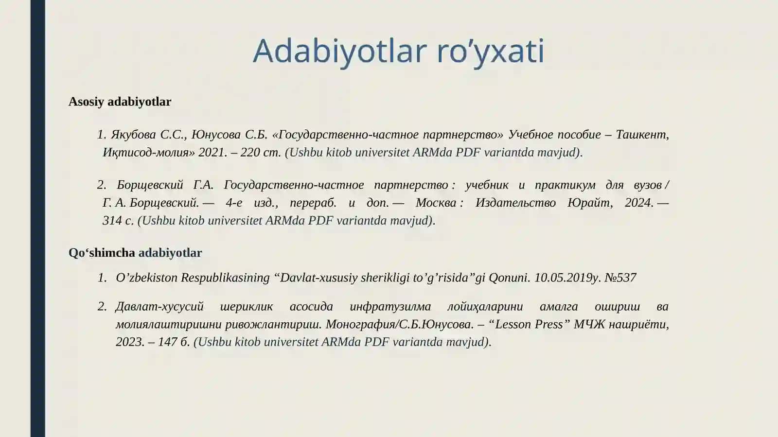 Davlat xususiy sherikligining mazmuni va mohiyati 3