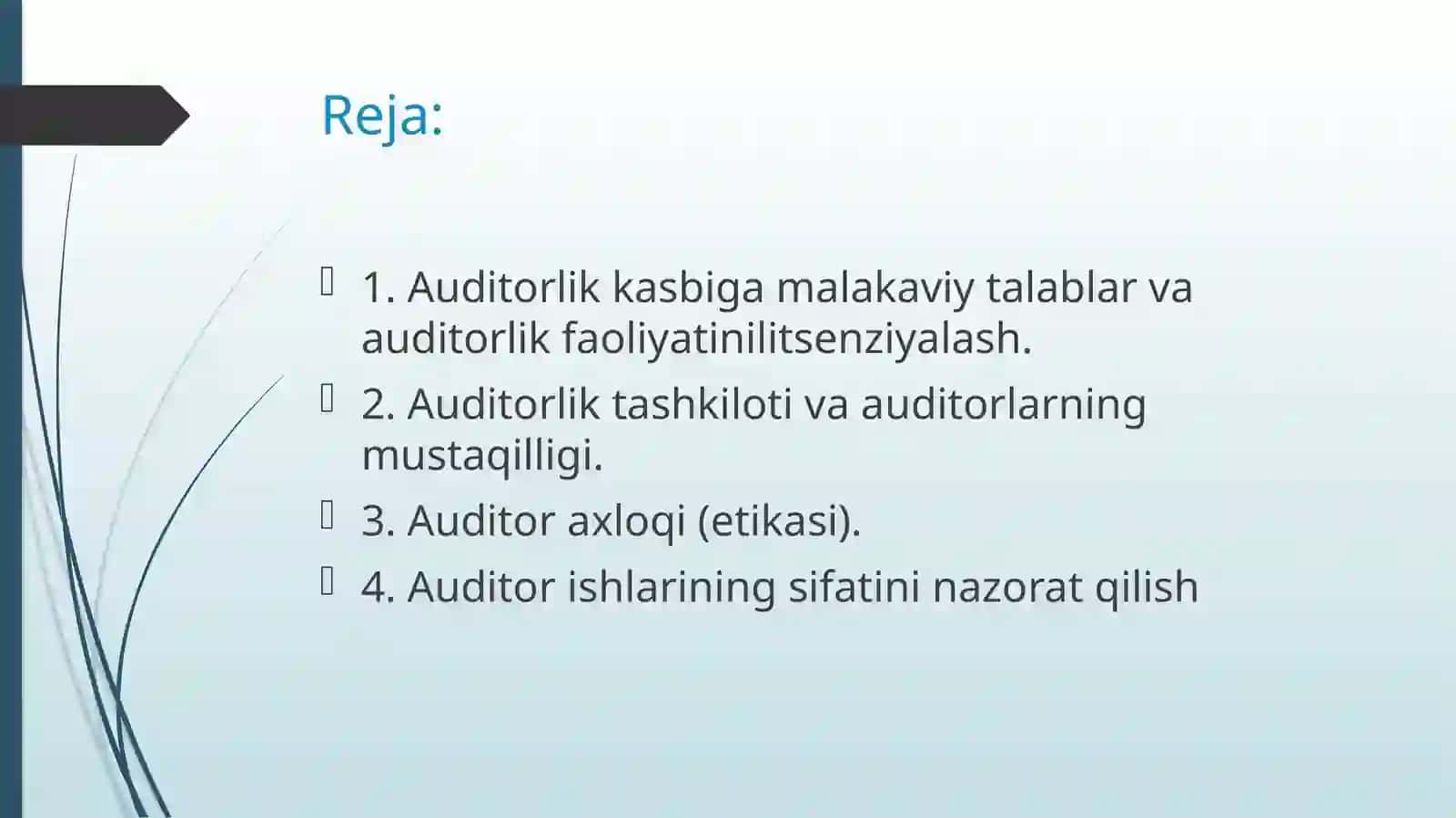 Auditorlik kasbiga malakaviy va axloqiy talablar 3