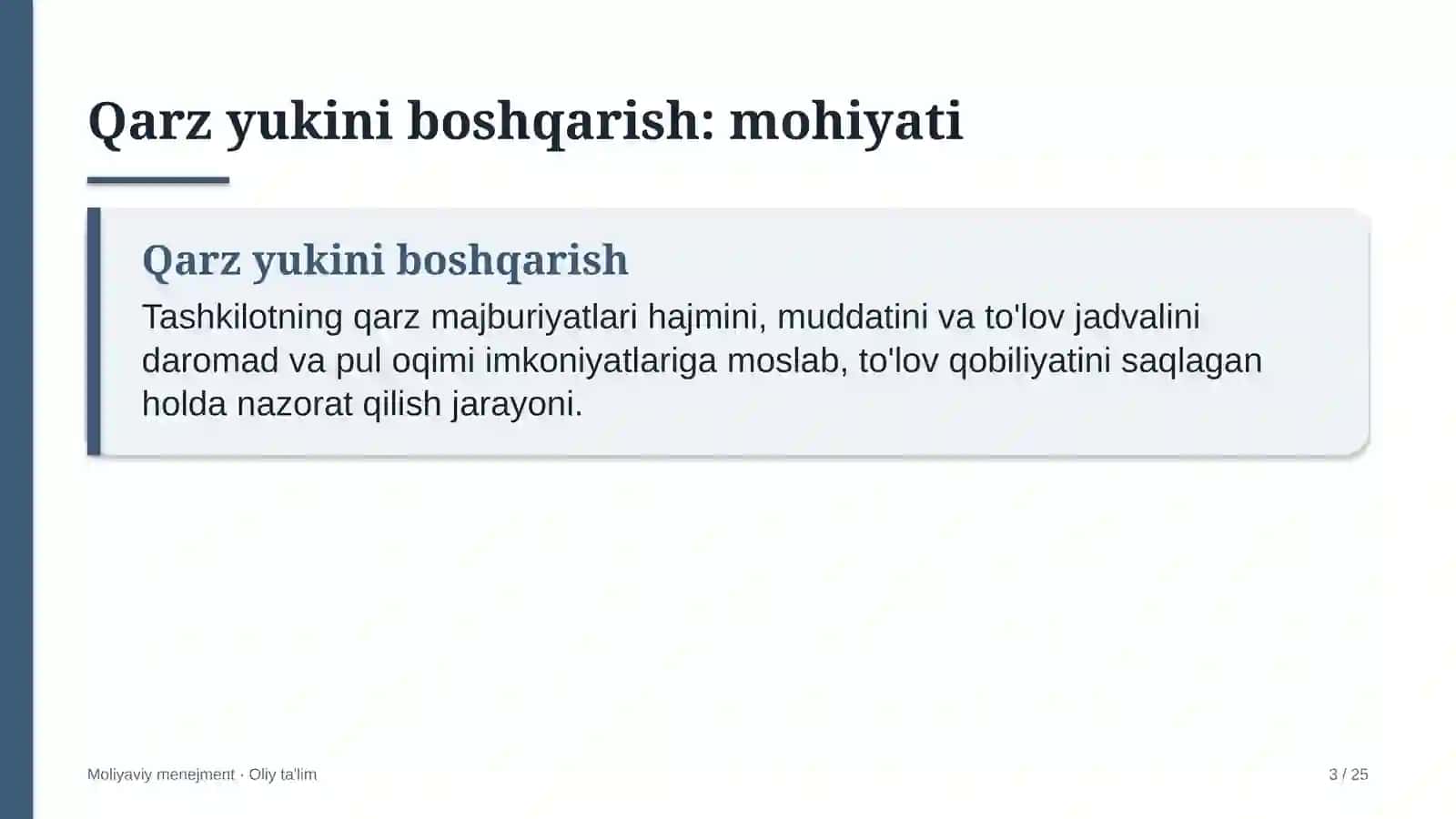 Geodeziya va kartografiyada qarz yukini boshqarish 3