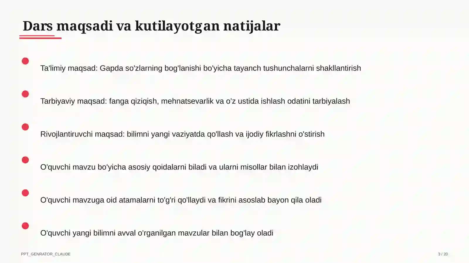 Gapda so'zlarning bog'lanishi (2-sinf) 3