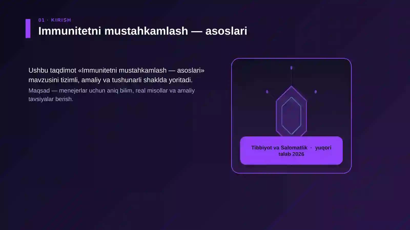 Immunitetni mustahkamlash — asoslari 3