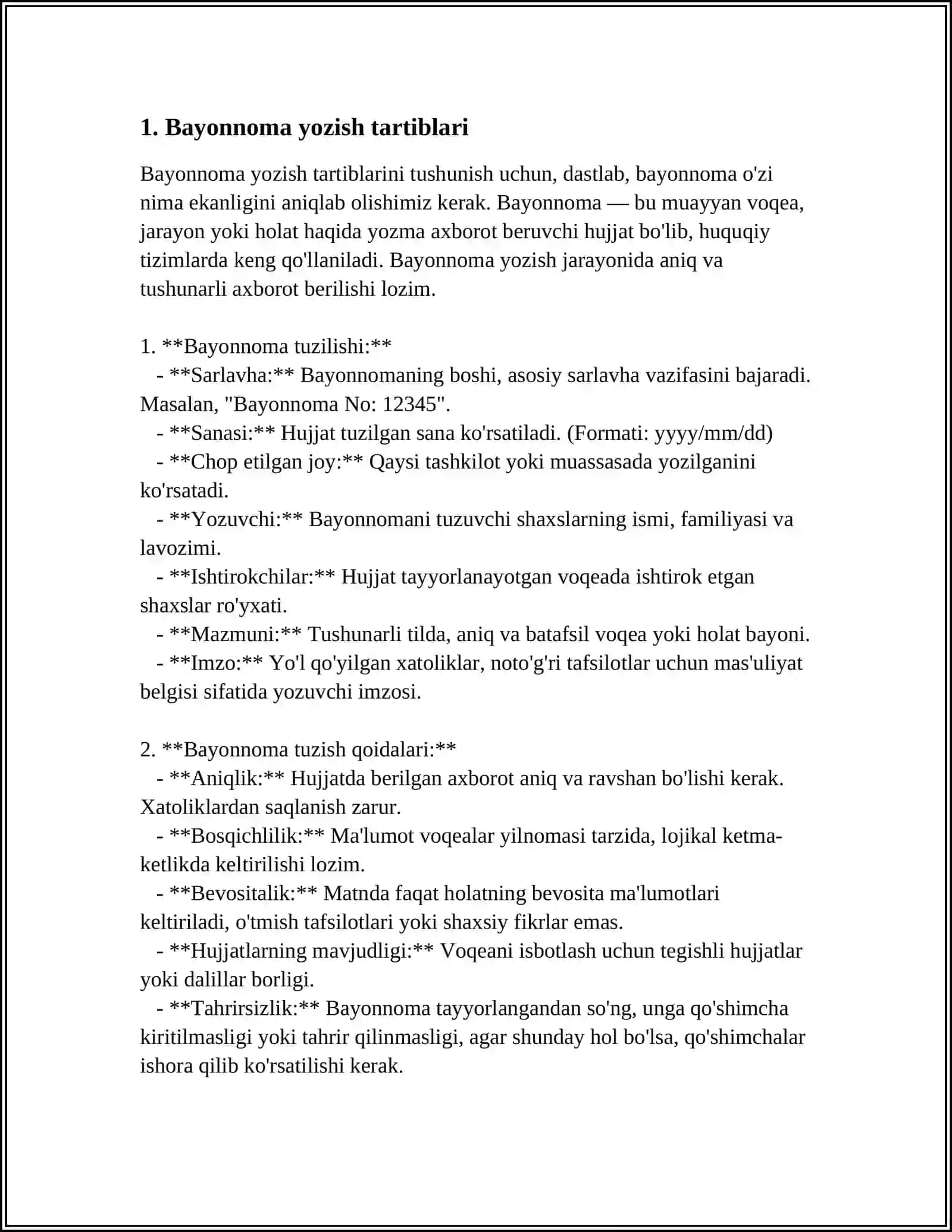 BAYONNOMA KÕRSATMA BUYRUQGA NAMUNA YOZISH N.DADAJONOVA NOMIGA 3