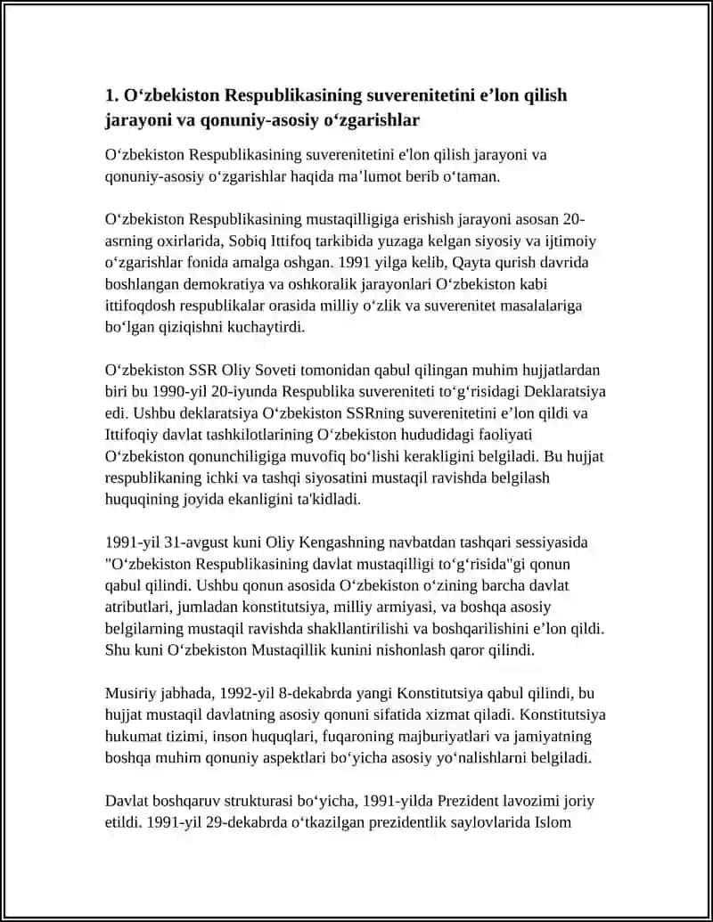 MUSTAQILLIKKA ERISHISH ARAFISIDAGI ÓZBEKISTONDAGI IJTIMOIY-SIYOSIY JARAYONLAR 3