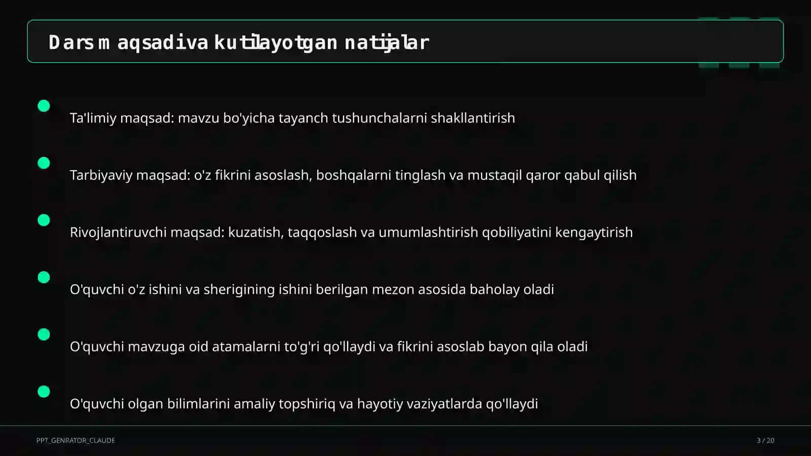 Sinf rahbarining yillik ish rejasi 3