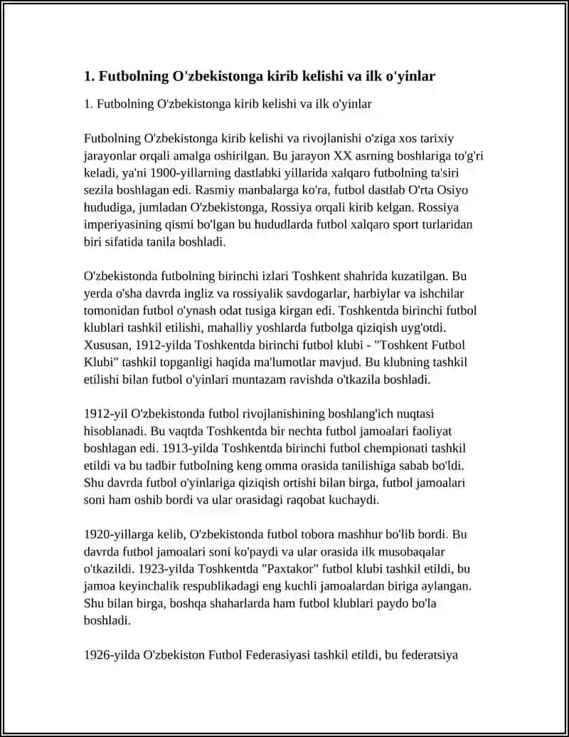 Futbolning O'zbekistonga kirib kelishi va ilk o'yinlar 3