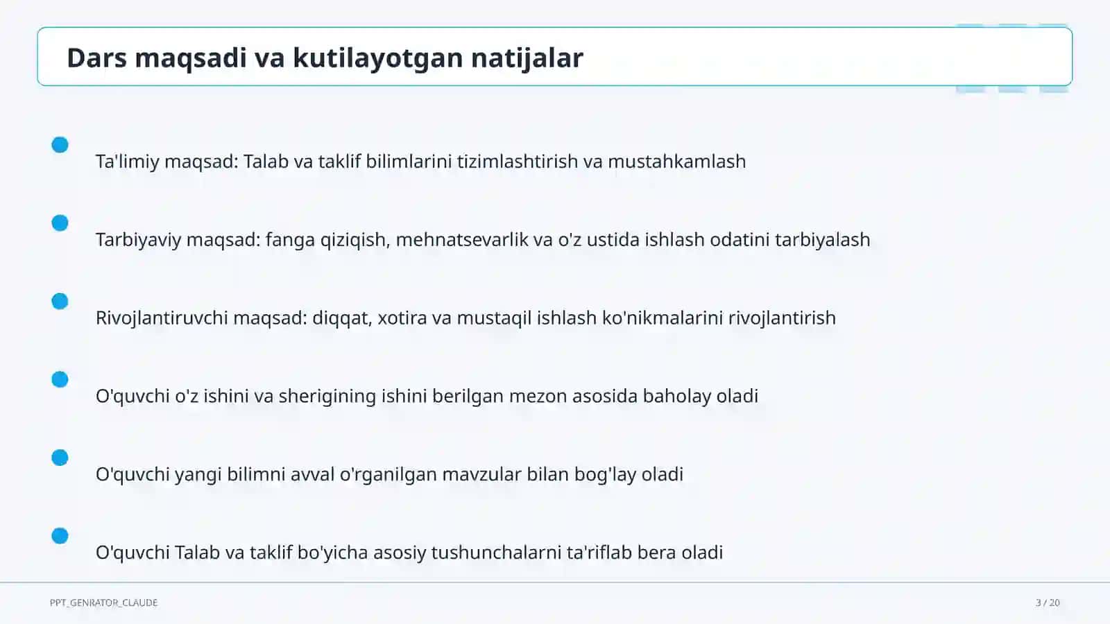 Talab va taklif (9-sinf) 3