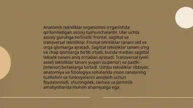 Anatomik tekisliklar 3