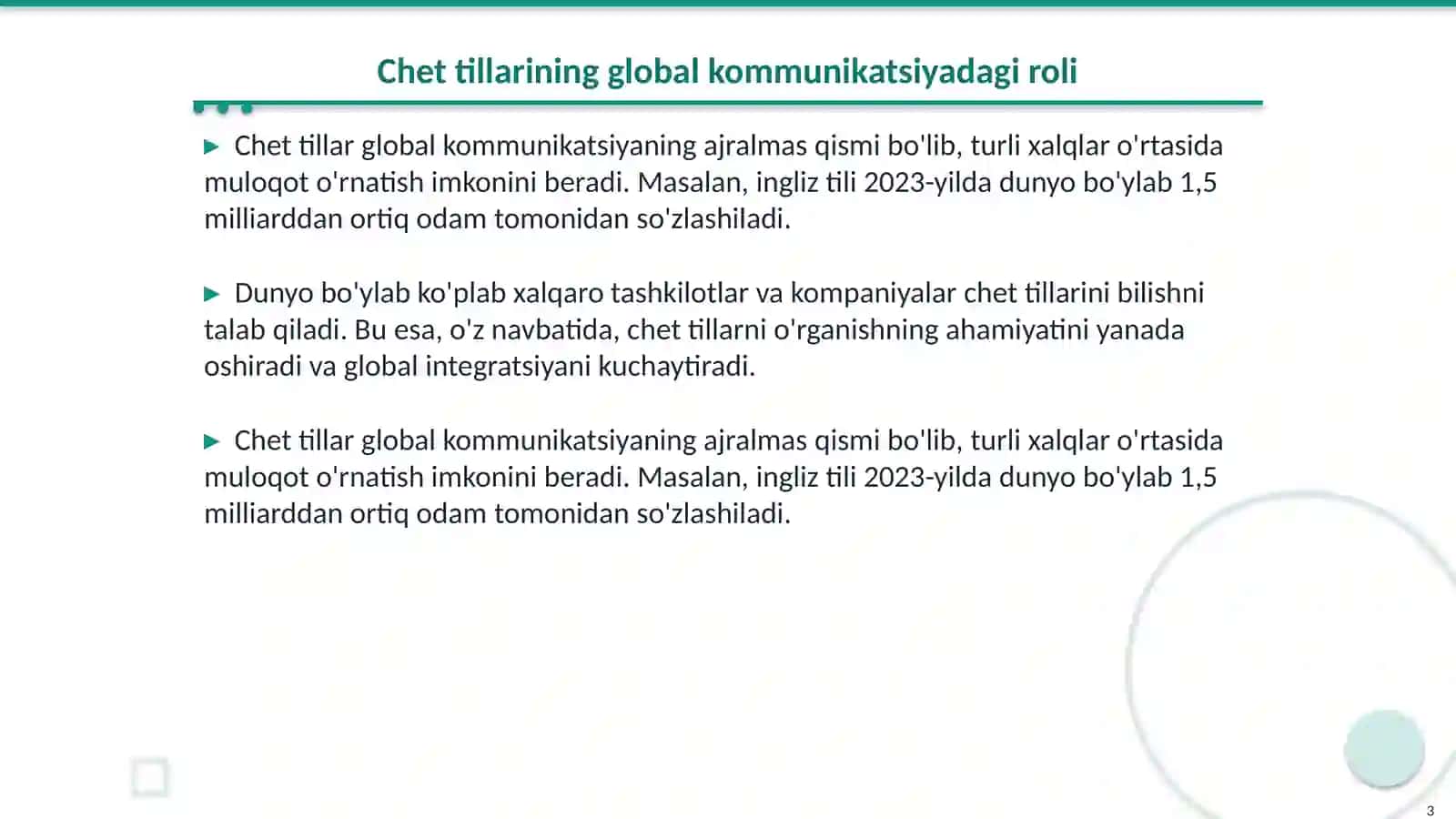 Chet tillarining global kommunikatsiyadagi roli 3