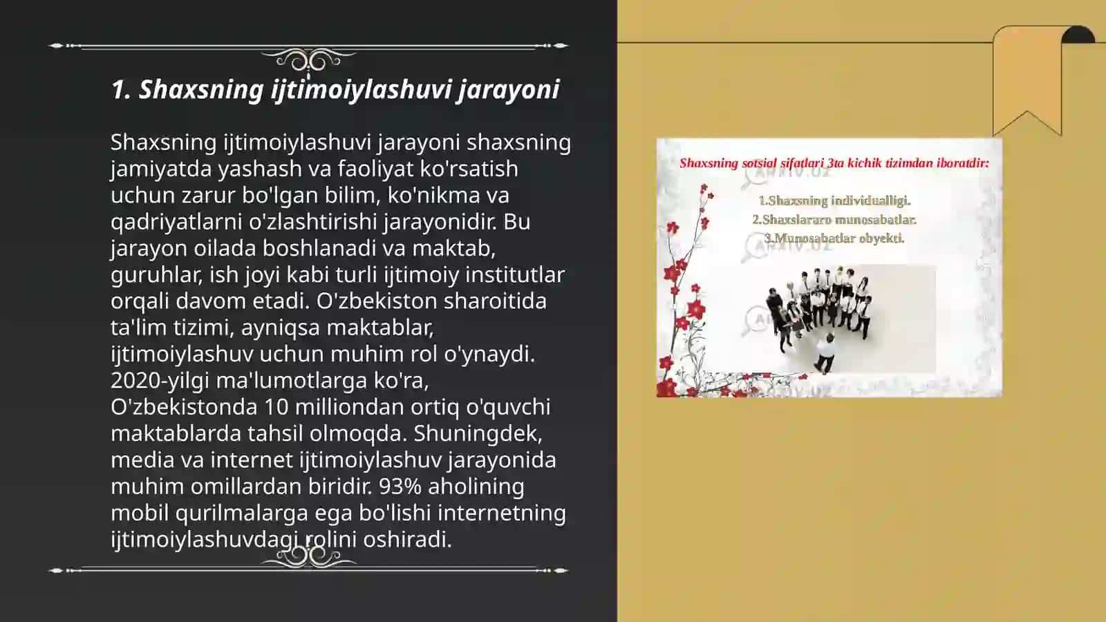 Shaxs ijtimoiylashuvi va ijtimoiy xulq motivatsiyalari 3