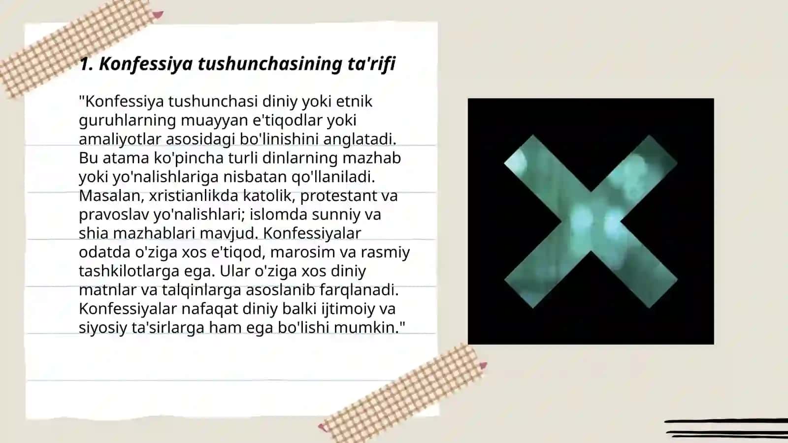 Konfessiya tushunchasining mohiyati va Oʻzbekistonda faoliyat yurutuvchi diniy konfessiyalarning tasnifi 3