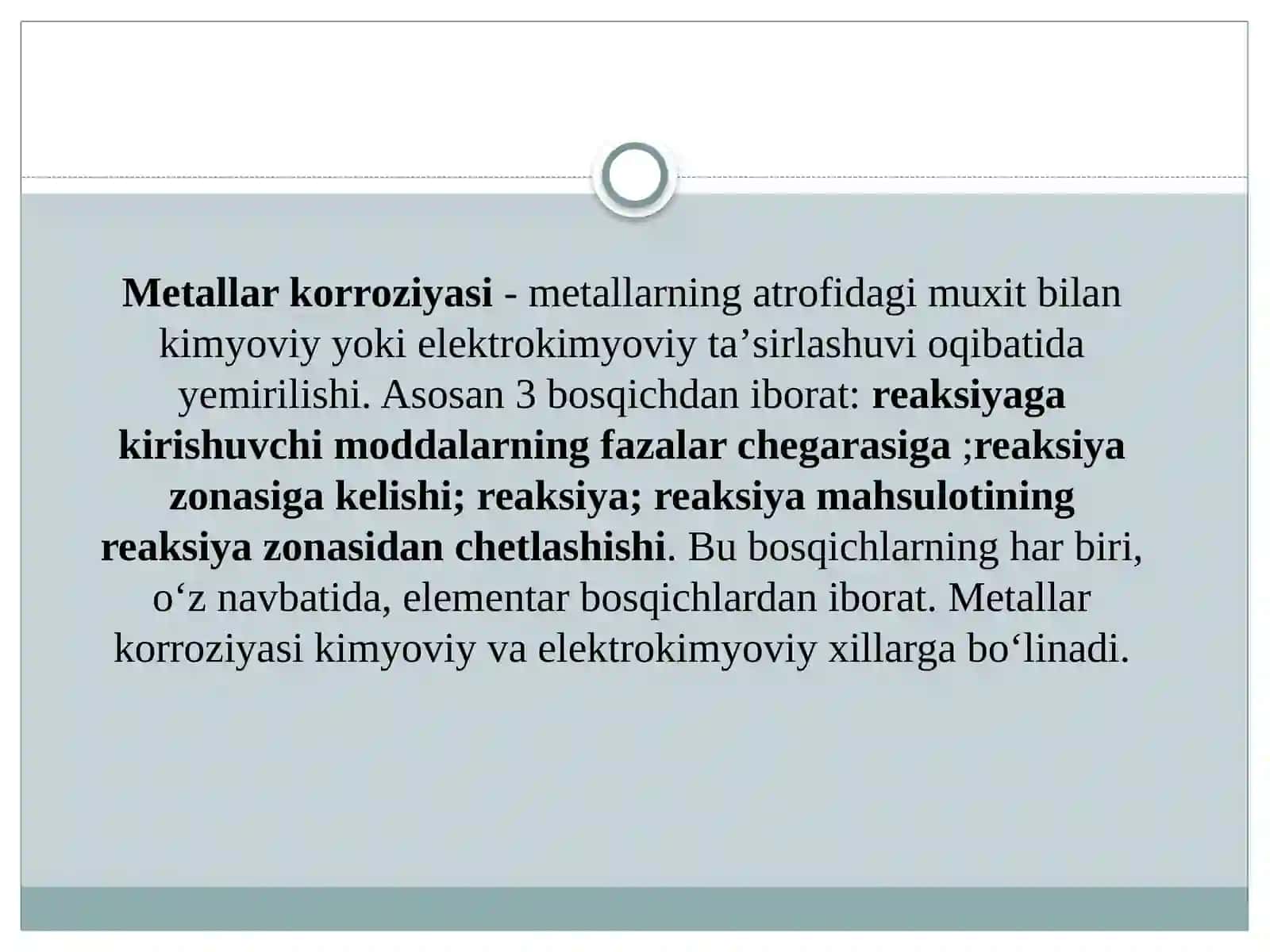 Metallarning korroziyasi va unga qarshi kurishish usullari 3