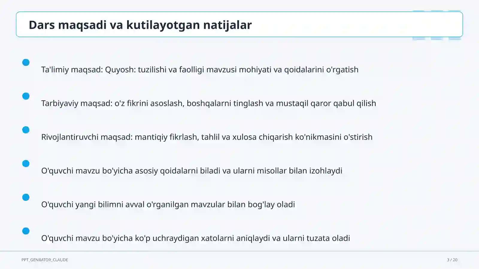 Quyosh: tuzilishi va faolligi (11-sinf) 3