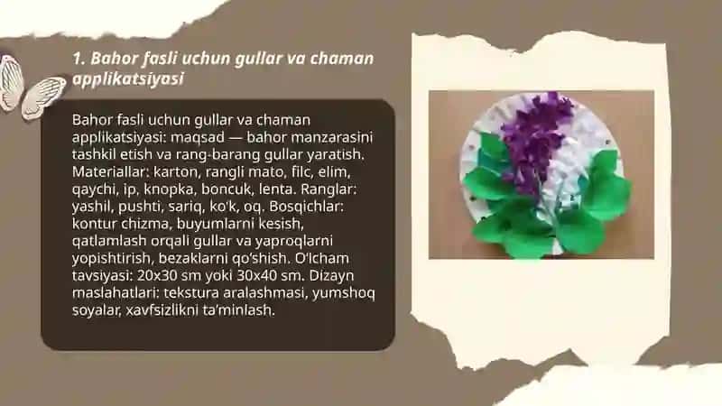 Bahor fasli uchun gullar va chaman applikatsiyasi 3