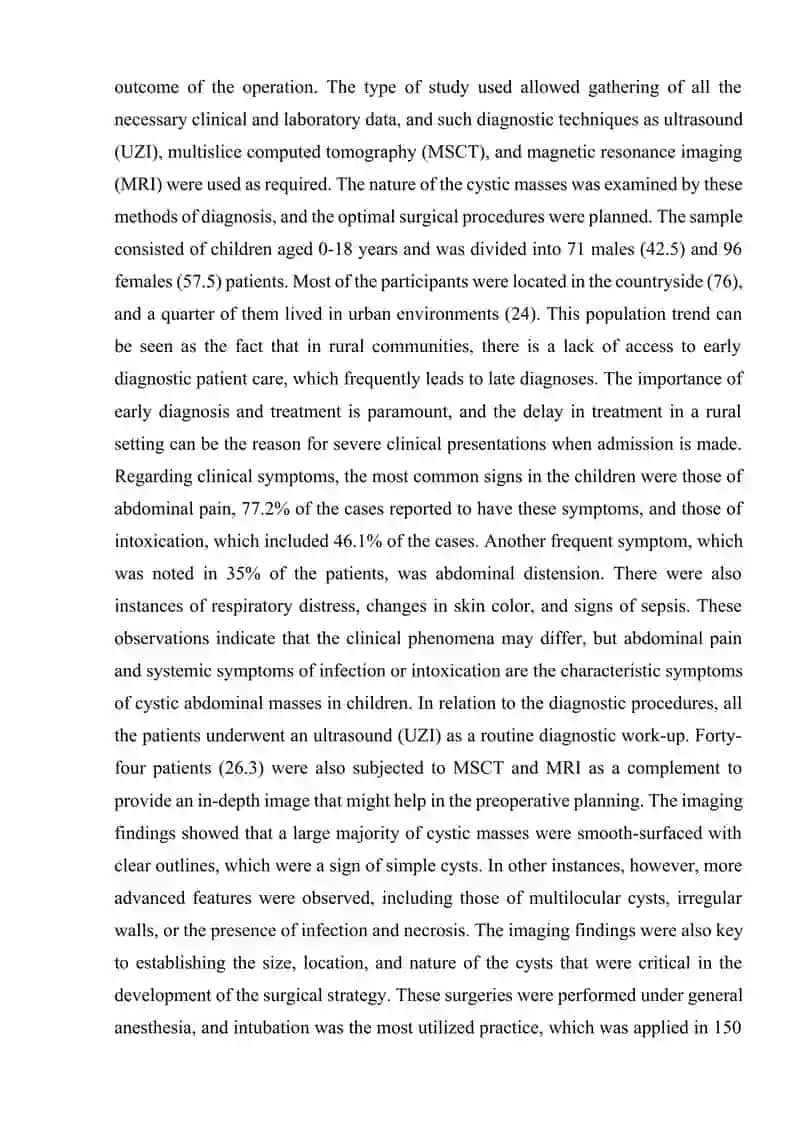 CYSTIC ABOMINAL MASSES IN CHILDREN AND THEIR SURGICAL TREATMENT TACTICS 3