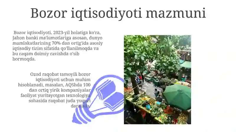Bozor iqtisodiyotining mazmuni va amal qilishi 3
