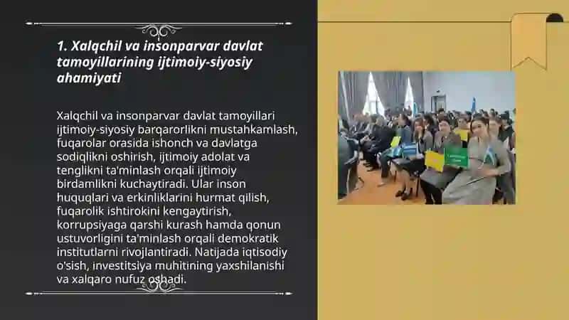 Xalqchil va Insonparvar Davlat Qurishning Ijtimoiy-Siyosiy Ahamiyati 3