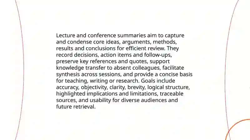 Lecture and Conference Summaries 3