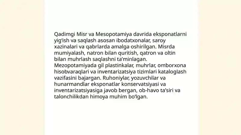 Jahon muzeylarining shakllanishi 3
