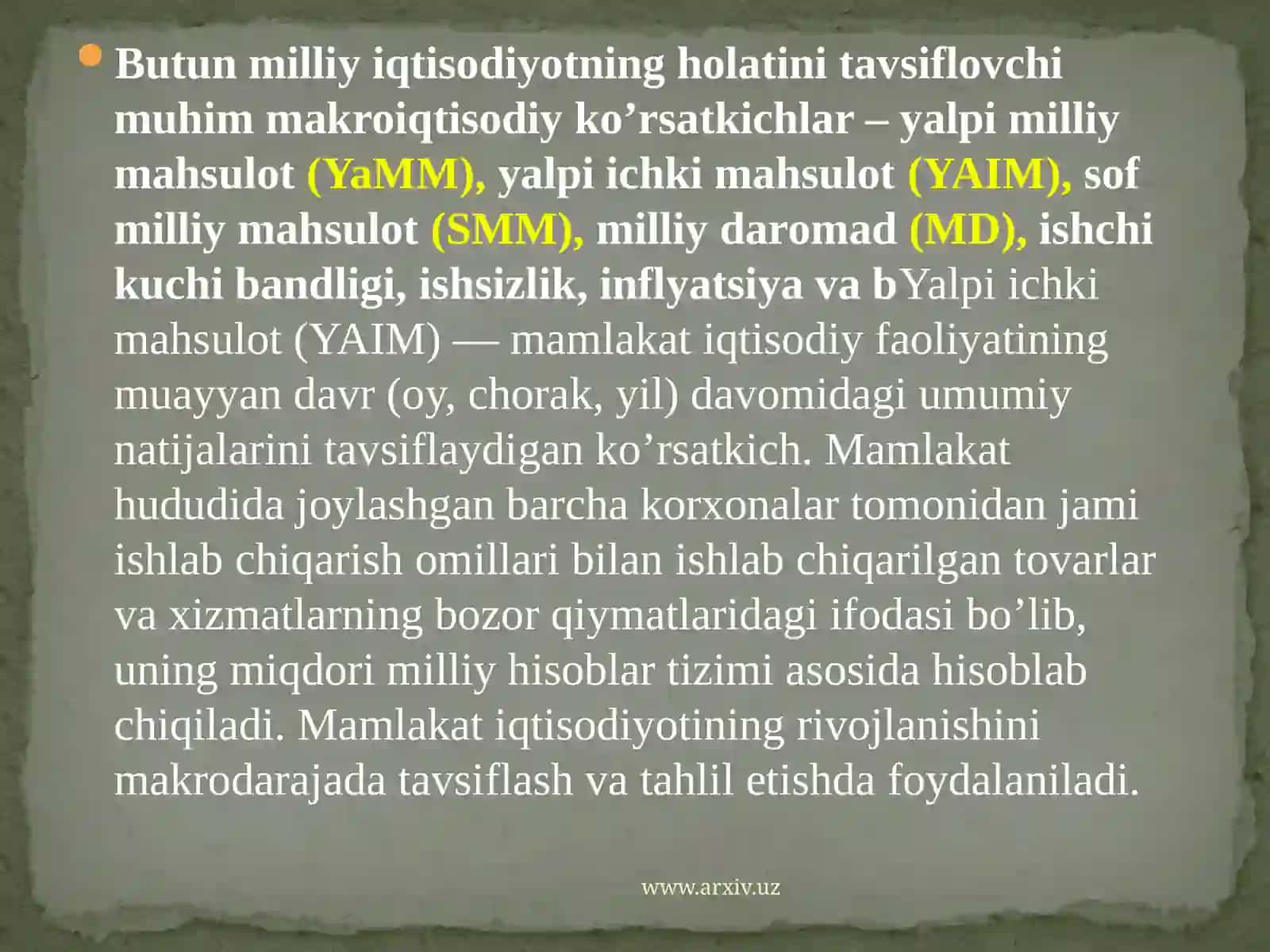 Òzbekiston RespublikasiningYaIM tarkibidagi òzgarishlar tahlili 3