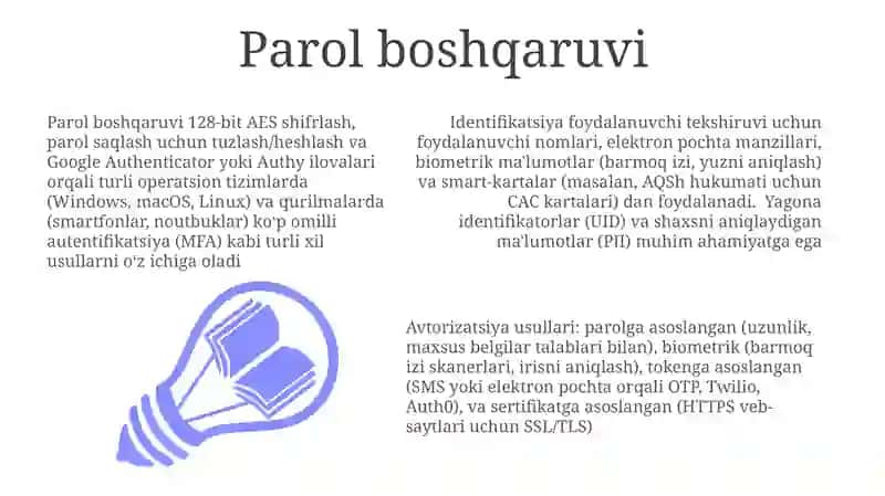 Identifikatsiyava autentifikatsiya tushunchasi va vazifalari 3