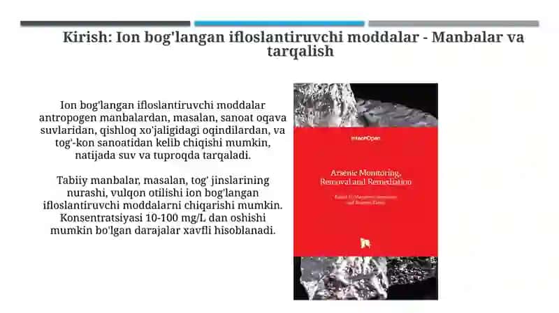 Ion bog'langan ifloslantiruvchi moddalarni aniqlash va baholash 3