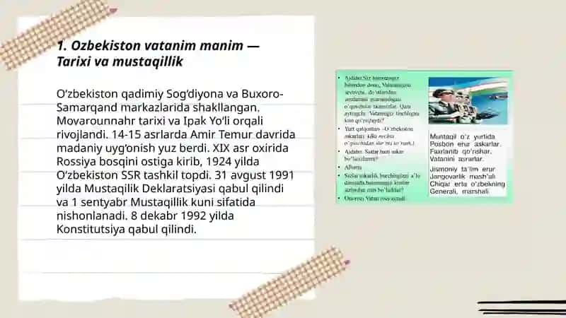 Ozbekiston vatanim manim 3