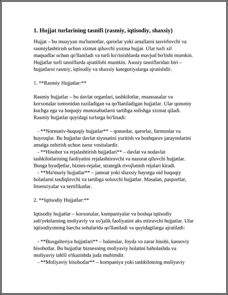 Hujjat Turu va Asoslari 3