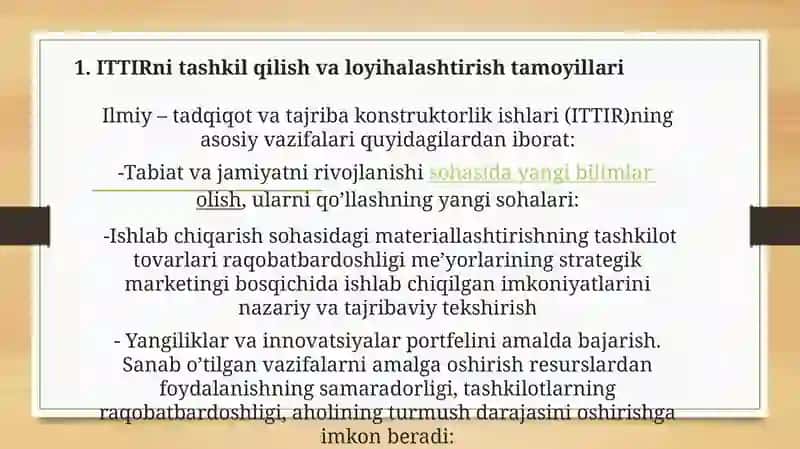 Ilmiy-tadqiqot va tajribakonstruktorlik ishlari 3