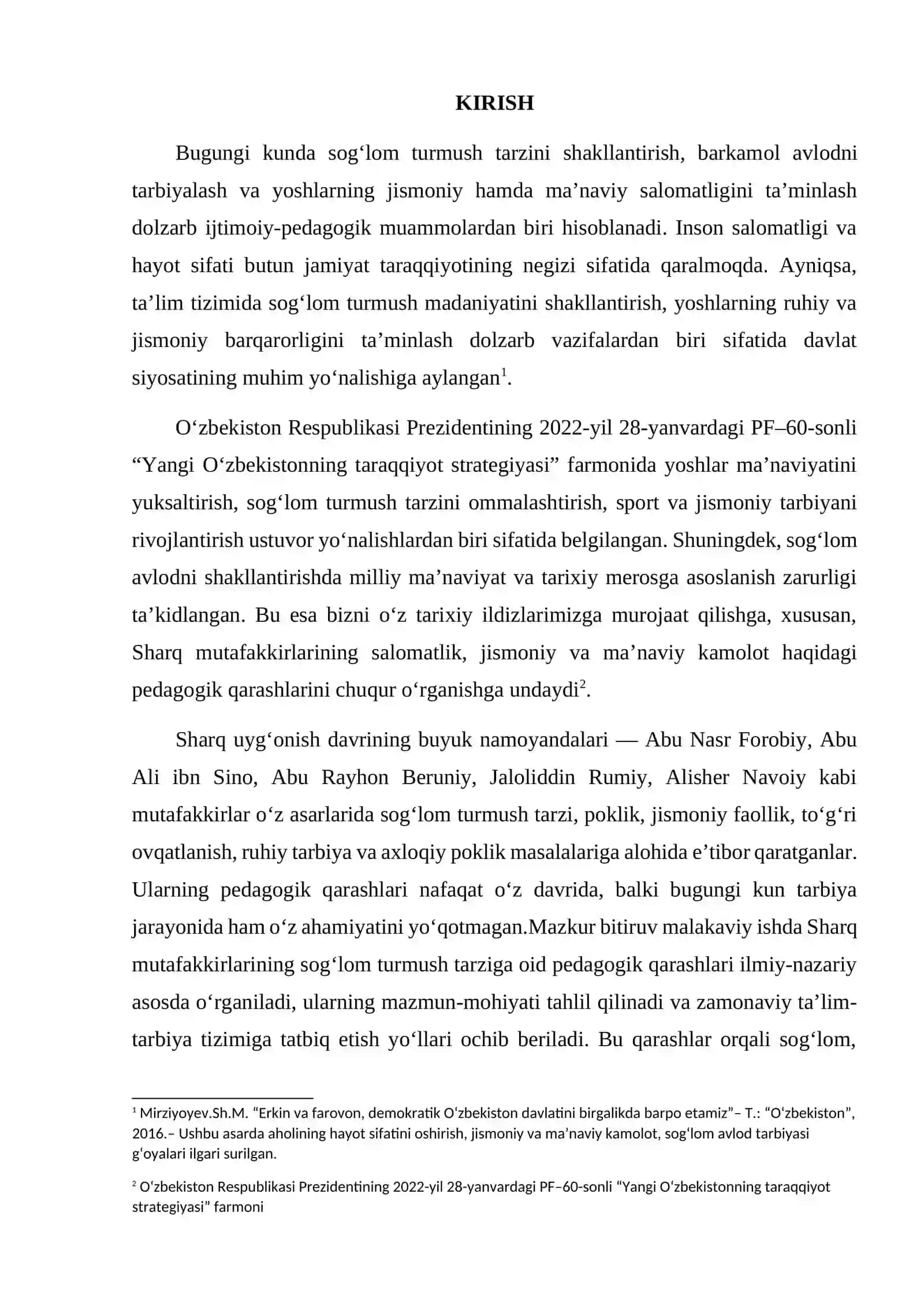 SHARQ MUTAFAKKIRLARINING SOGʻLOM TURMUSH TARZINI SHAKLLANTIRISHGA DOIR PEDAGOGIK QARASHLARI 3
