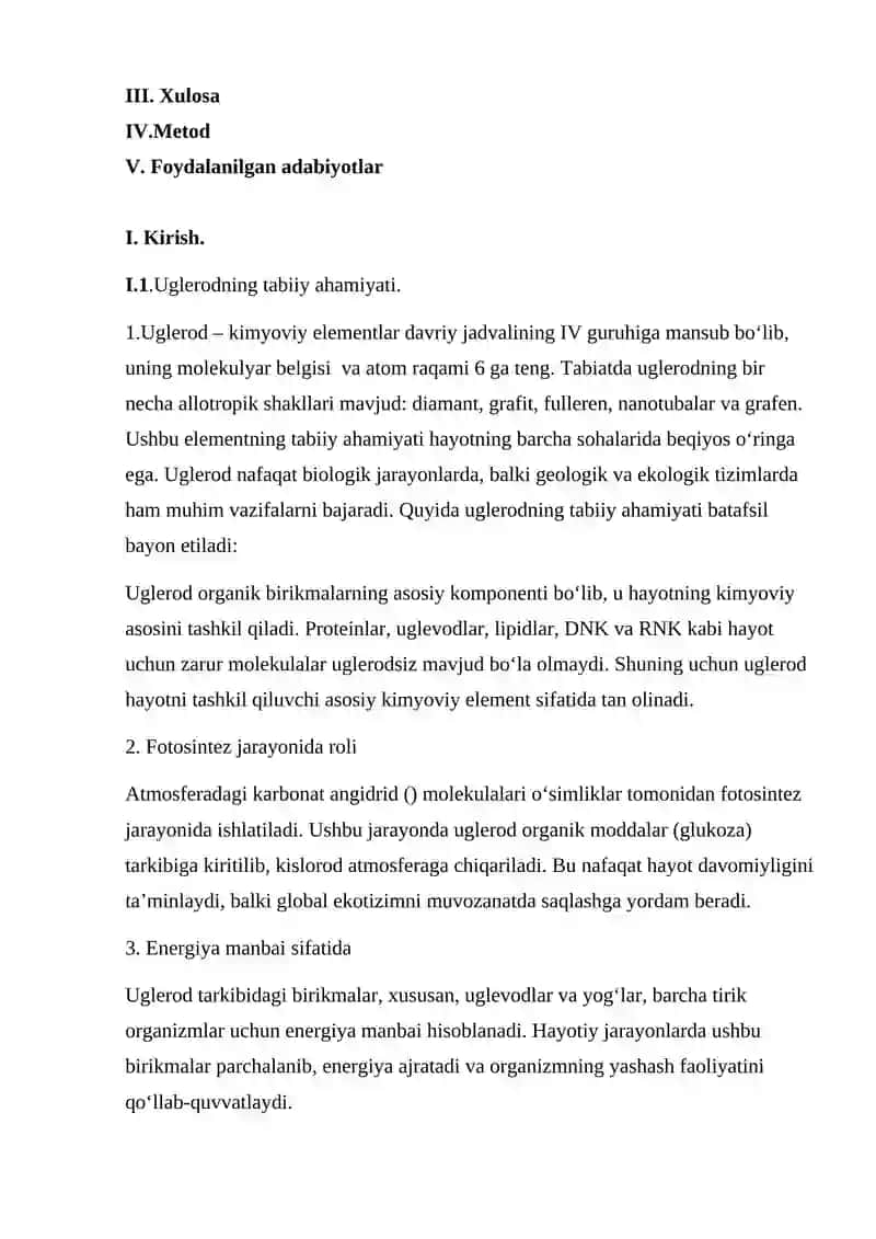Uglerod allatropiyasi ularning fizik kimyoviy xossalari 3