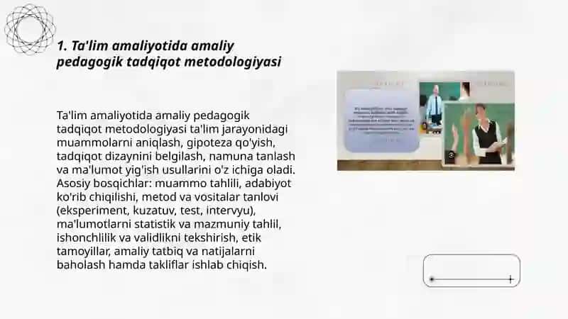 Ta'lim amaliyotida amaliy pedagogik tadqiqot metodologiyasi 3