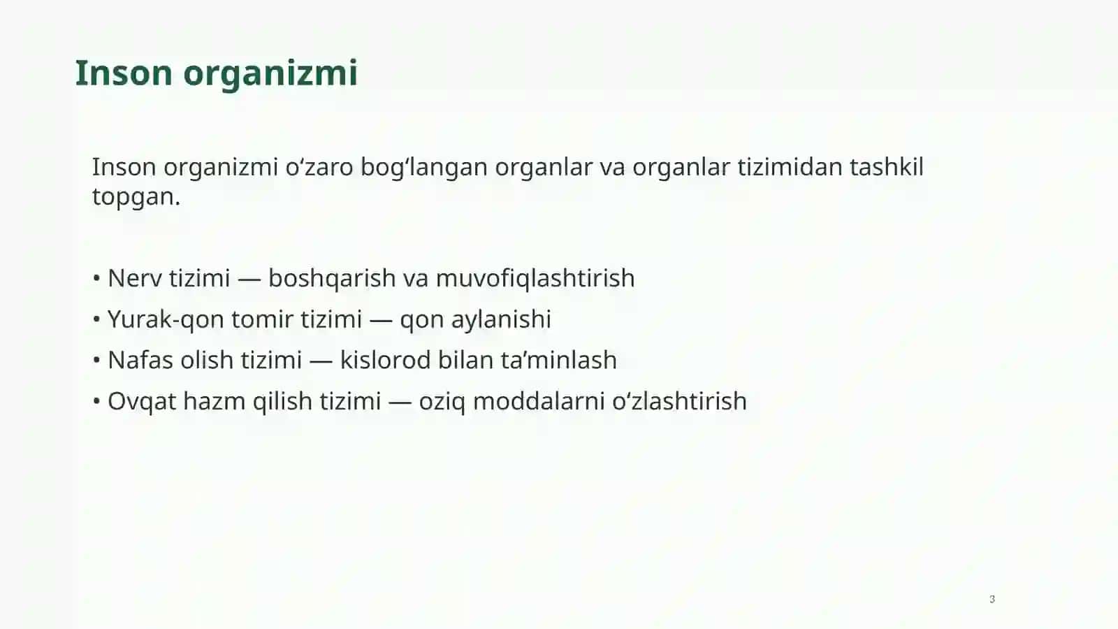 “Odam va uning salomatligi” — Biologiya fanidan zamonaviy PowerPoint taqdimot 3