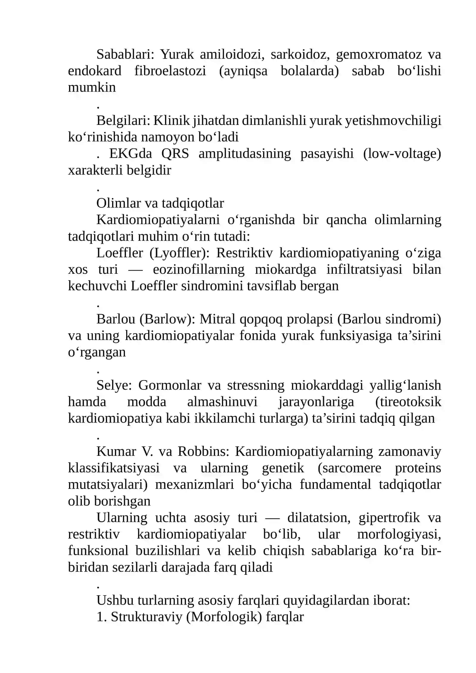 Kardiomiopatiyalar. Patologik anatomiya 3
