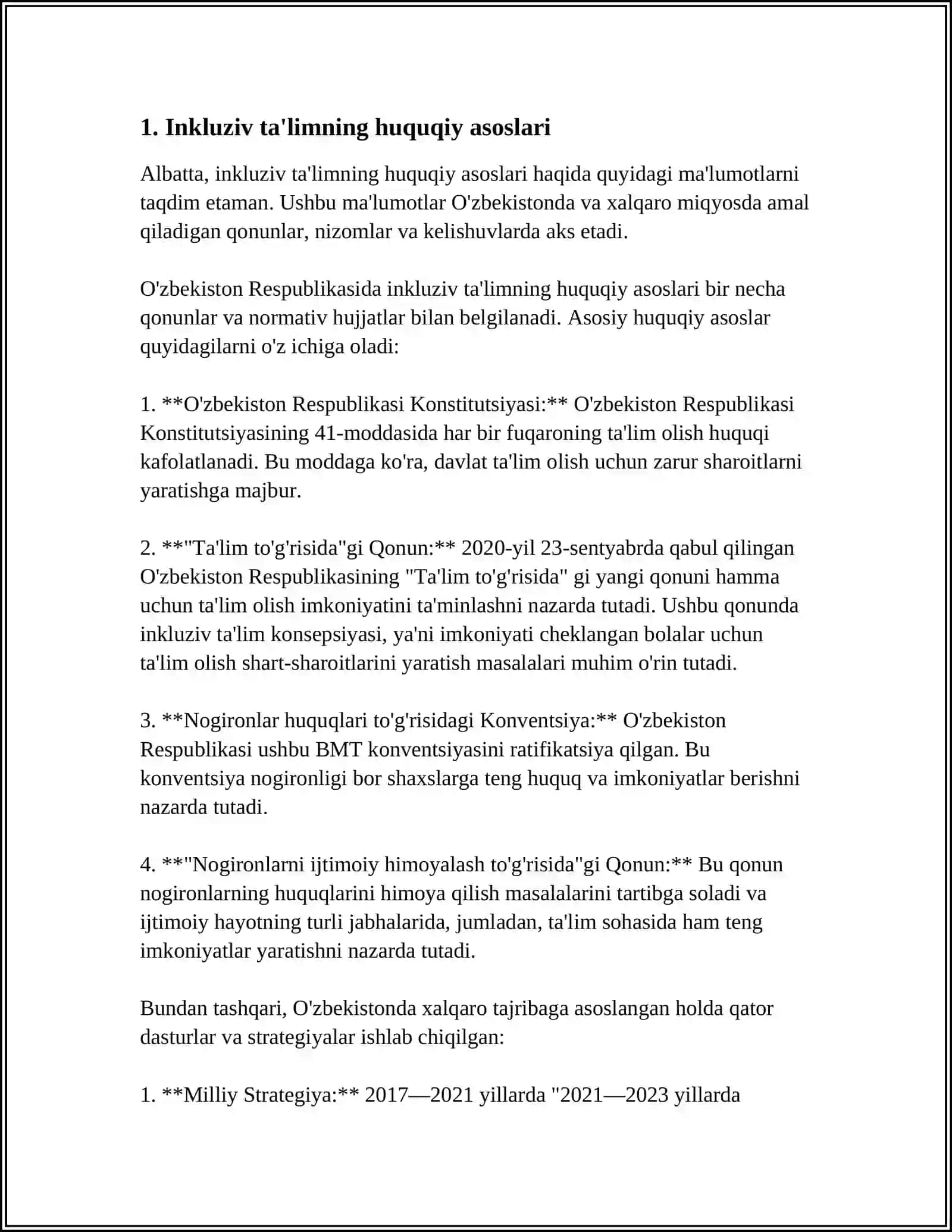 INKLYUZIV TA'LIMNI MEYORIY HUQUQI ASOSLARI 3