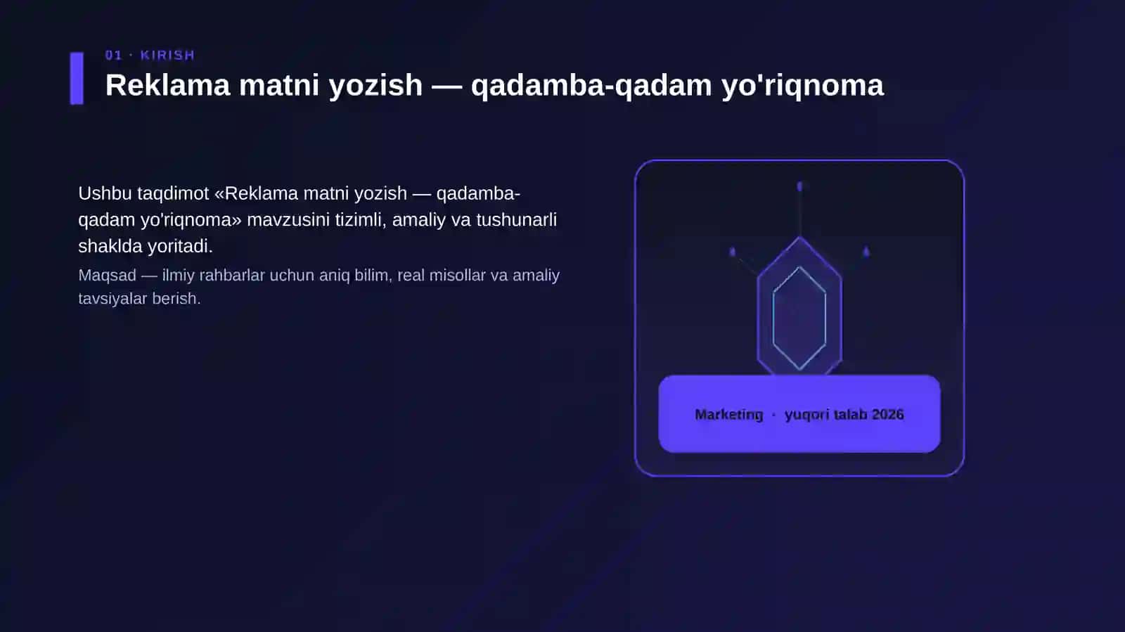Reklama matni yozish — qadamba-qadam yo'riqnoma 3