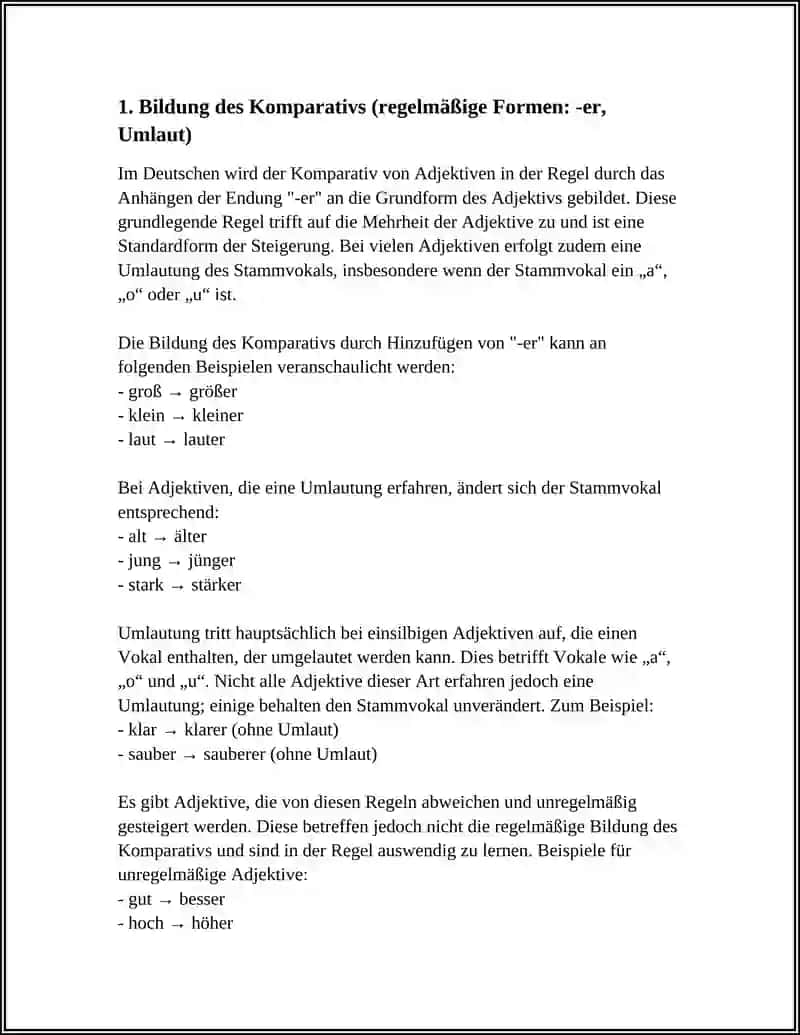 AJEKTIVE IM KOMPORATIV UND SUPERLATIV 3