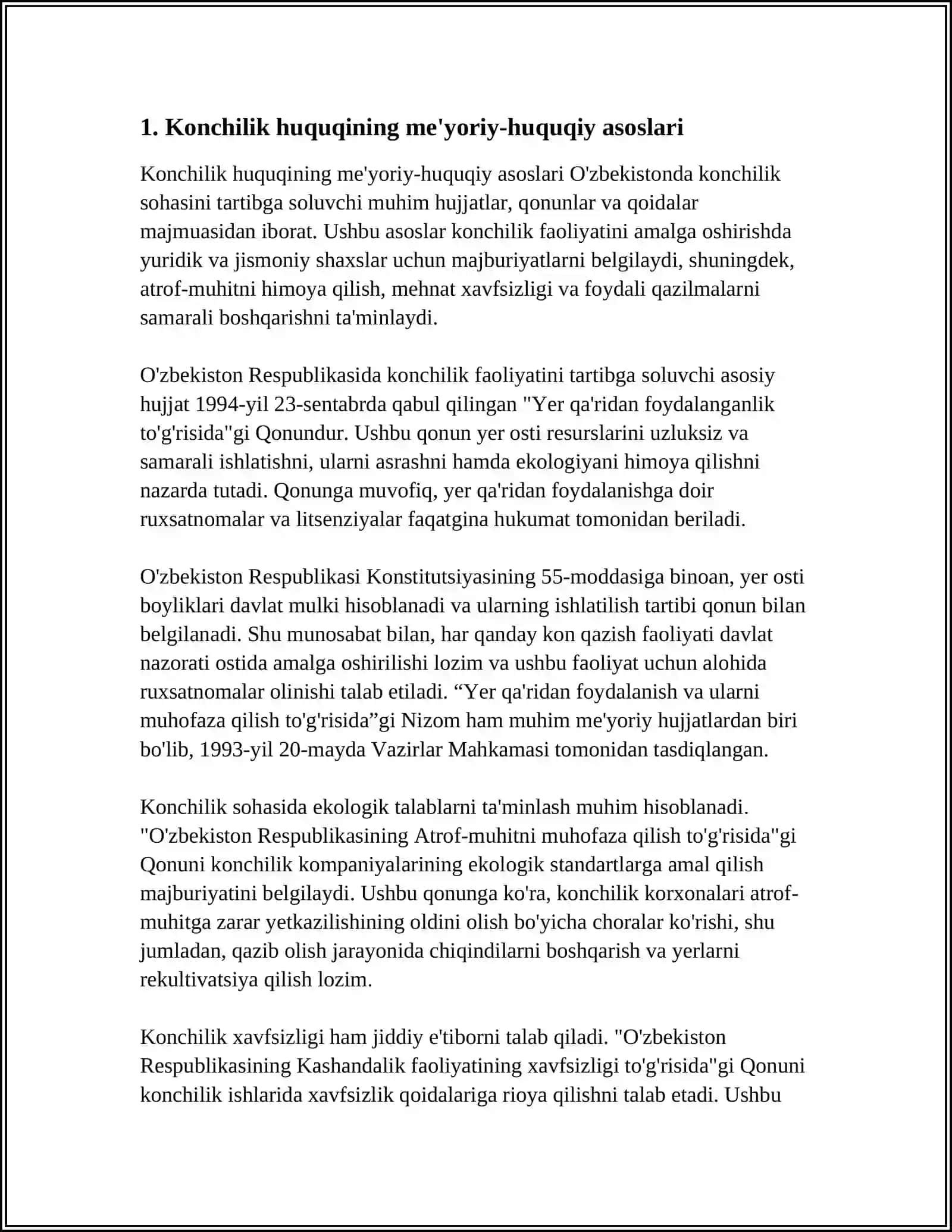 KONCHILIK HUQUQINI O'RGANISHNING ASOSIY YO'NALISHLARI 3