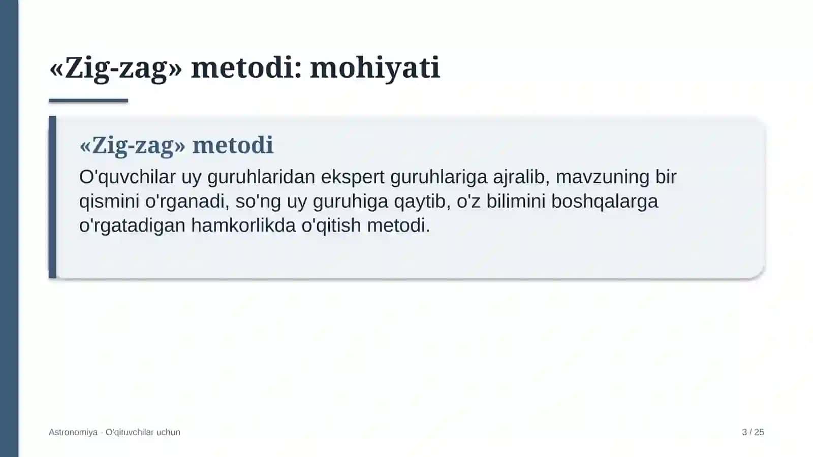 astronomiya darslarida zig zag metodidan foydalanish 7198 3