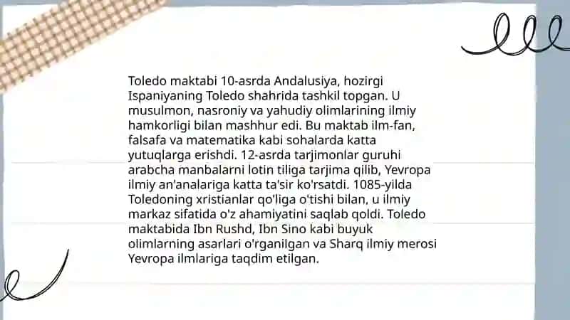 Toledo maktabining hamkor tarjimonlari 3