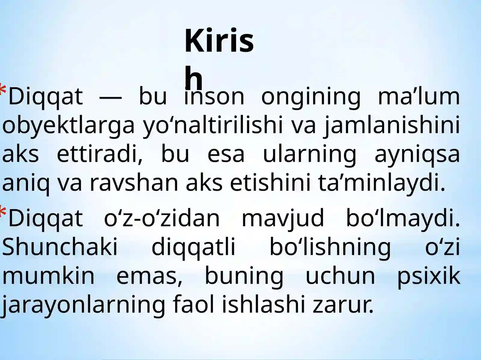Axborotni qabul qilishda e’tiborning ahamiyati. 3