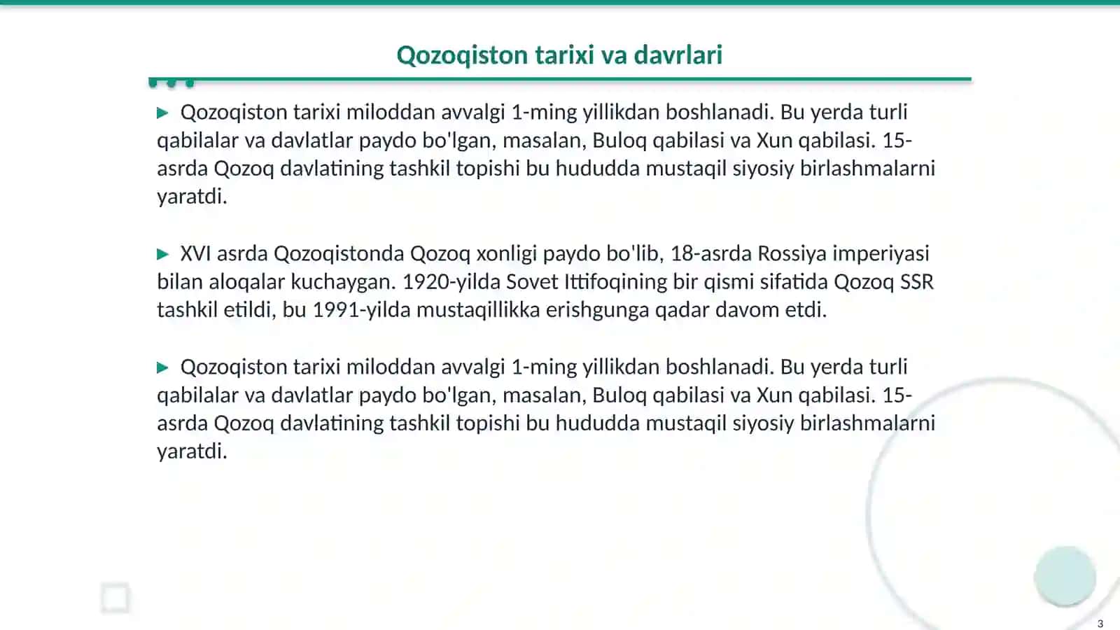 Qozoqiston tarixi 3