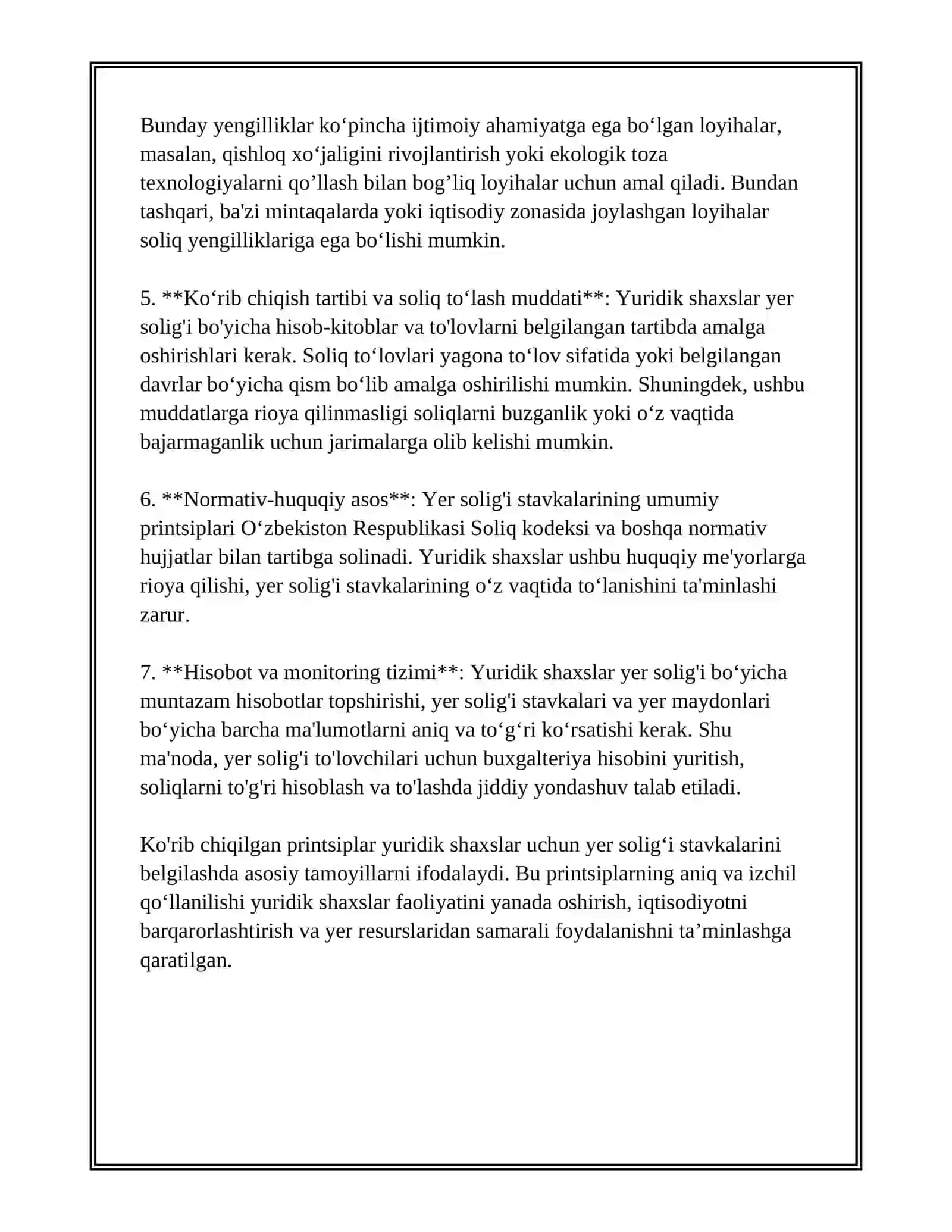 YURIDIK SHAXSLARDAN OLINADIGAN YER SOLIG'I STAVKASI 3