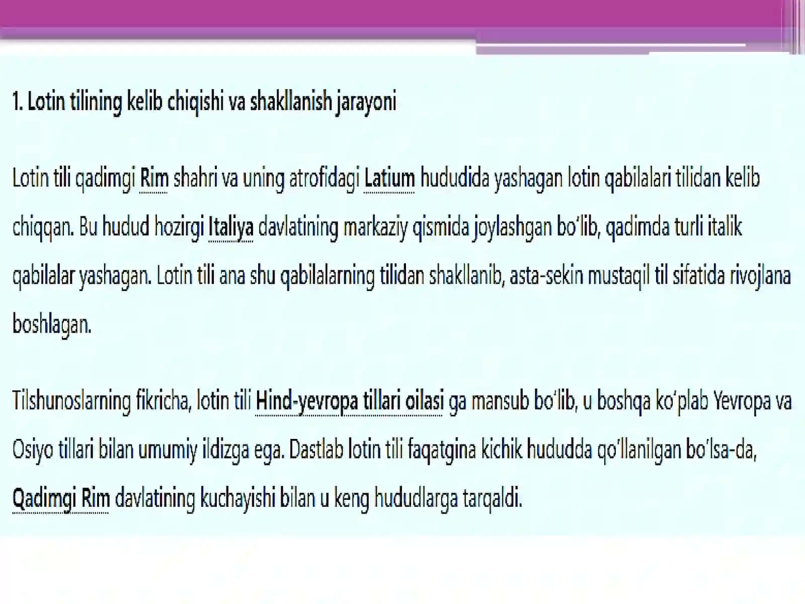 Lotin tilining tarixi 3