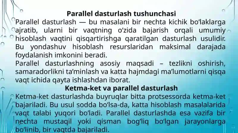 Parallel dasturlash vositalri 3