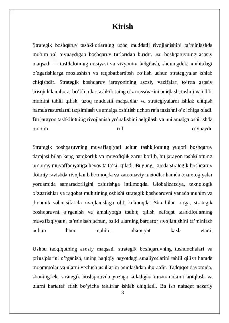 Strategik boshqaruv Nima va uning Asosiy vazifalari 3