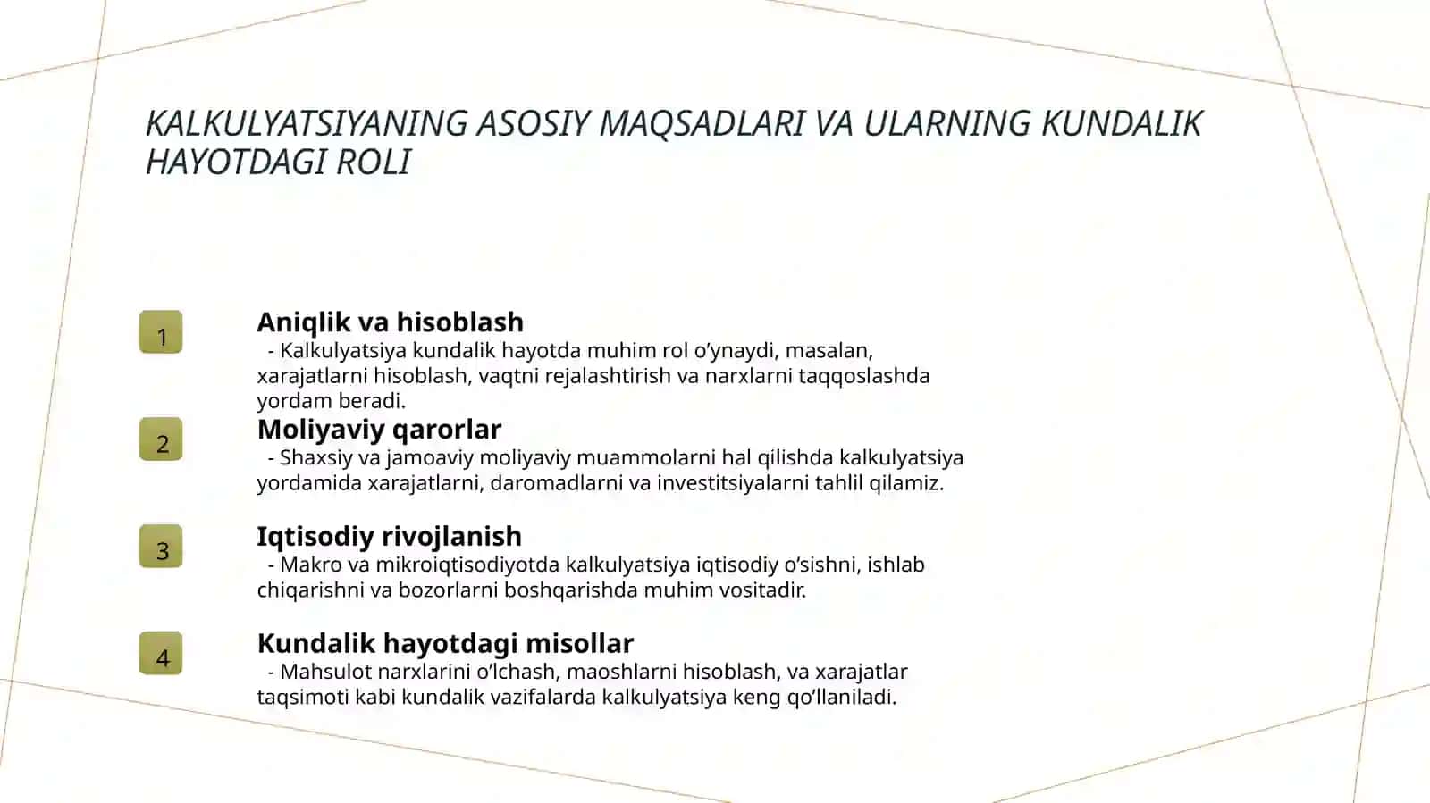 Kalkulyatsiya uning maqsad vazifalari va turlari 3