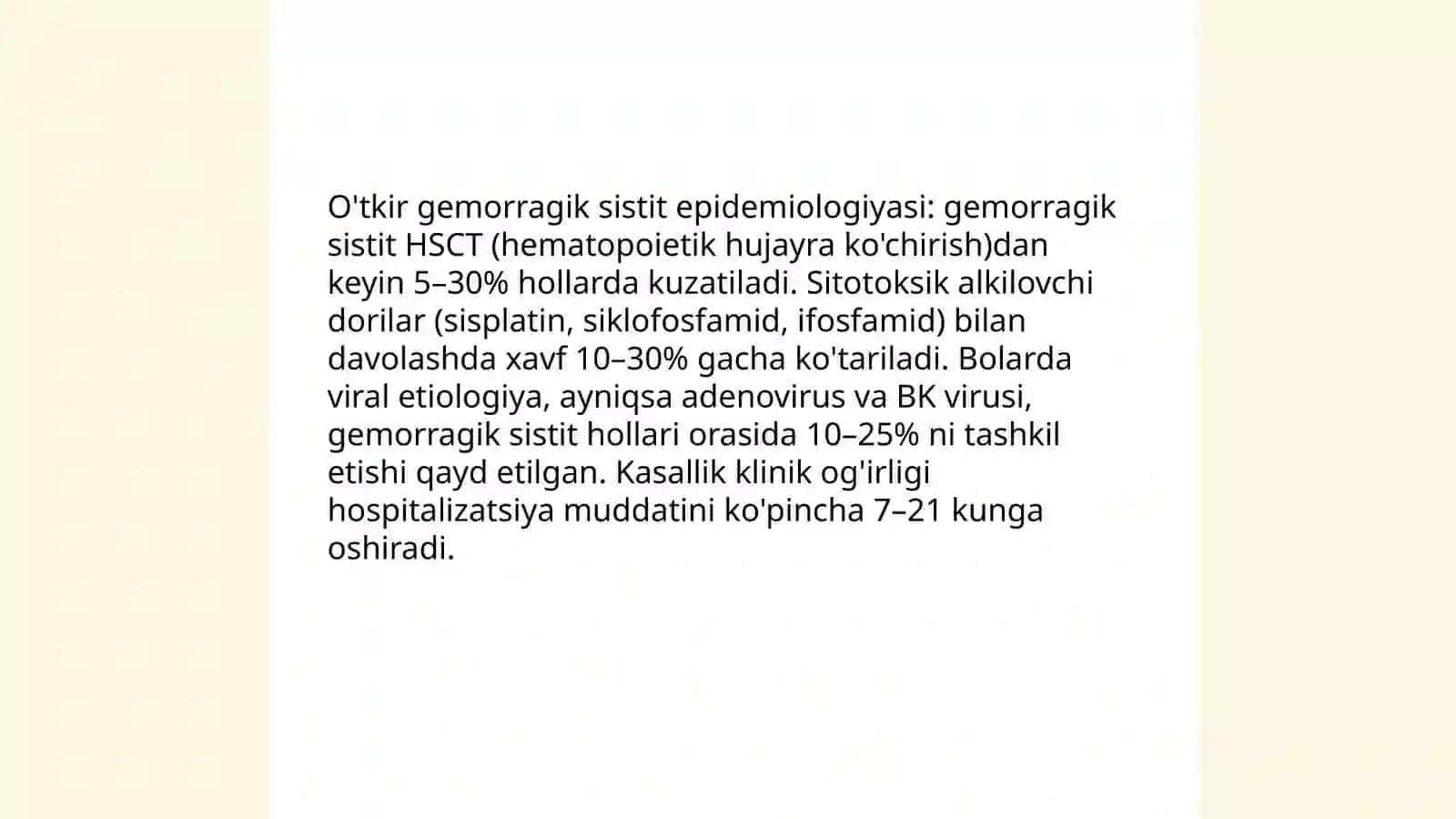 Ôtkir gemorragik sistit.Qovuq siydik nayi reflyukisi 3