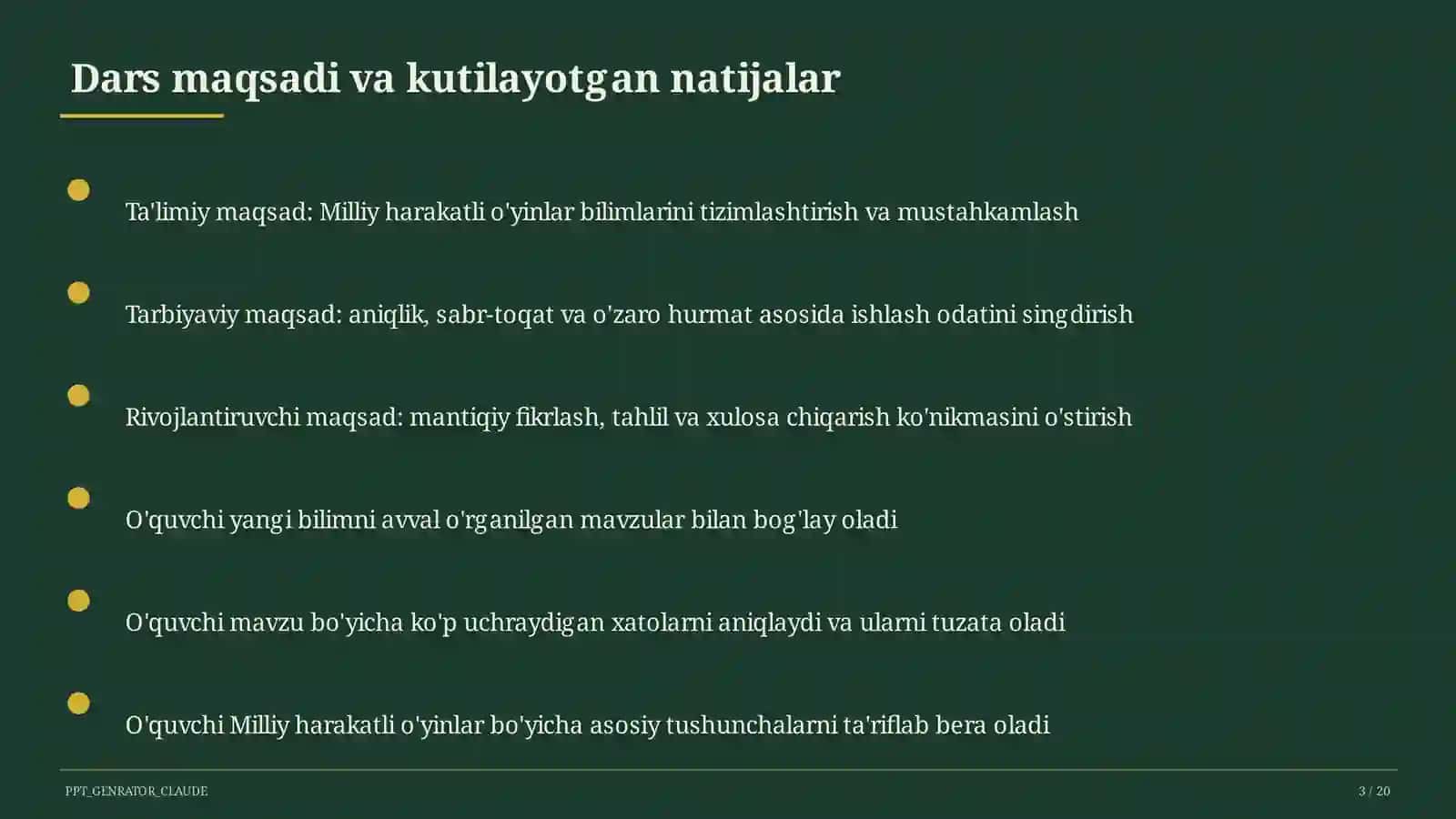 Milliy harakatli o'yinlar (4-sinf) 3