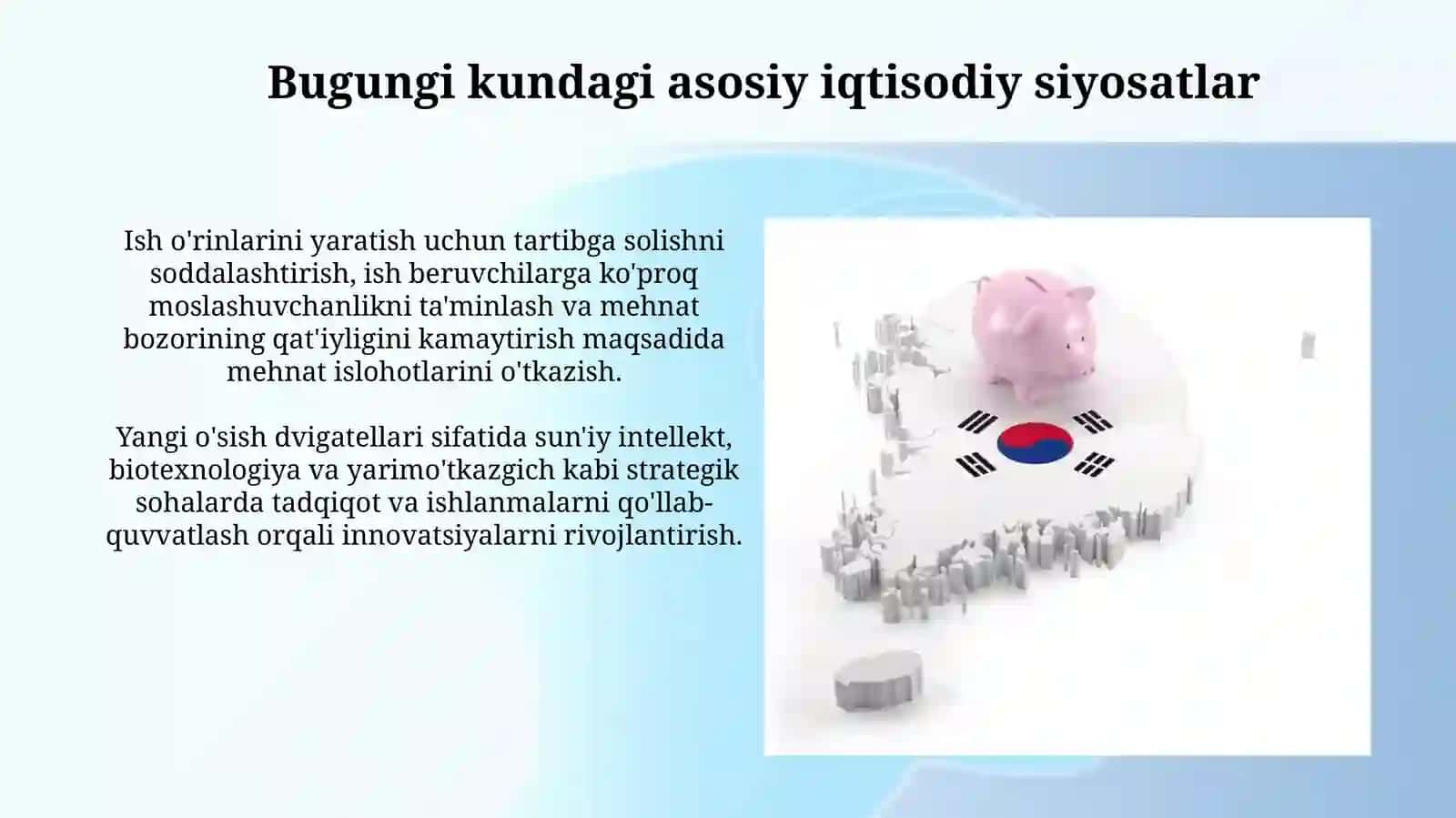 Janubiy Koreya iqtisodiy siyosati 3